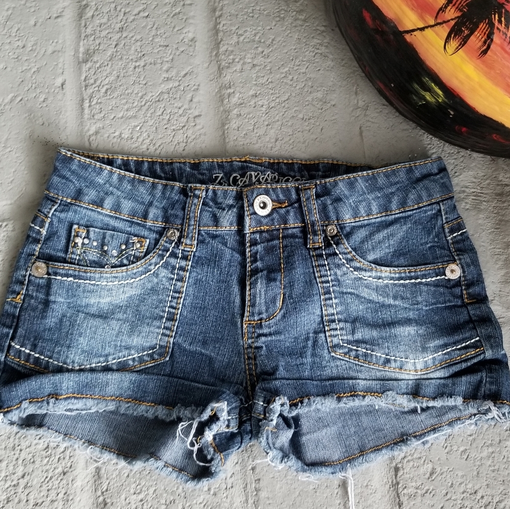 Z. CAVARICCI acid wash cut off shorts girls sz 14 - Picture 10 of 11
